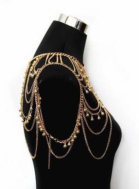 古装汉服肩链欧美肩膀饰品古风链条流苏肩饰异域风情服装肩部配饰