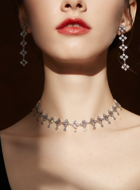 bellebianca荆棘方块项链chocker