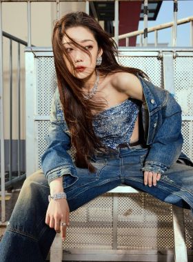 BELLEBIANCA璀璨瑰丽满钻耳钉