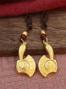 代有福十二生肖财斧头手把