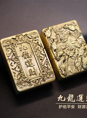 浮雕孙悟空煤油打火机黄铜