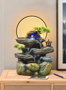 假山流水摆件桌面水景观朋友送礼