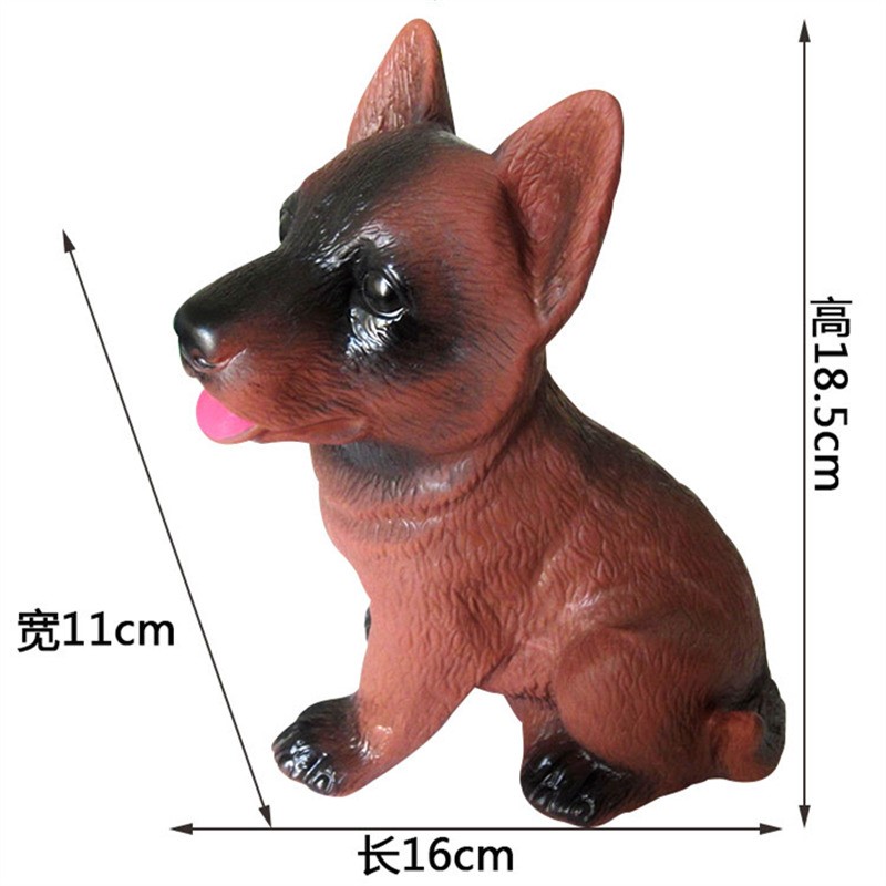 仿真玩具小狗狗发声不耐咬橡胶会响会叫的狗玩具幼犬磨牙柯基法斗 - 图1