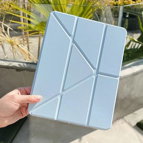 适用2025新款ipad11保护壳第10代9带笔槽y型+三折苹果平板iPadair7保护套5亚克力防弯2024ipadpro全包边air13 - 图0