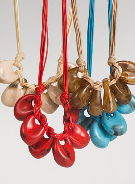 跨境外贸个性夸张复古树脂晕染吊