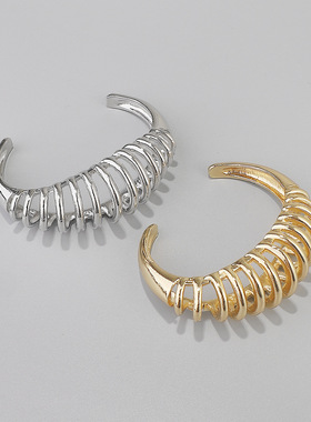 跨境欧美合金半圆镂空手链ZA轻奢