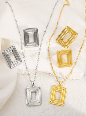 N12188欧美chic风简约个性几何项