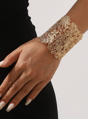 欧美时尚精品奢华冷淡风树叶手饰