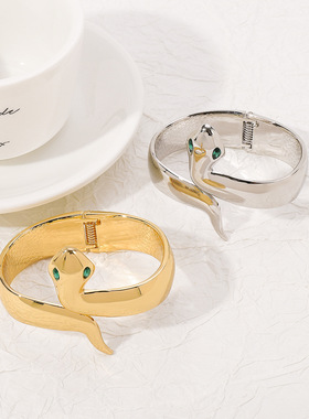 欧美风时尚夸张蛇形光面手镯潮酷