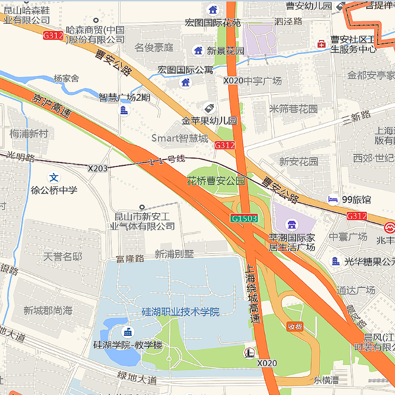 昆山市花桥镇地图2023年行政区划市区主城区街道交通地图定制图片 - 图0