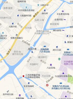 常熟市主城区街道地图2025高清定制城市交通办公会议室挂图