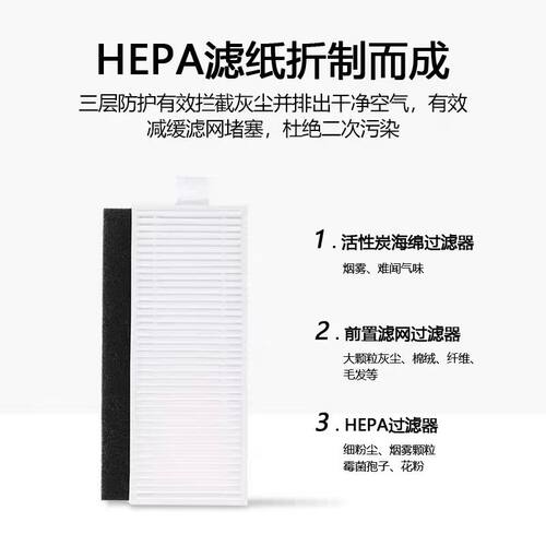 适配科沃斯N9+配件扫地机器人过滤网拖布滚刷盖板抹布边刷清洁液 - 图1