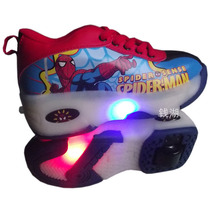 New band flash Automatic Light Storm Walking Shoes Invisible Press E button Adult children Fall Wheel Skating Shoes Cartoon