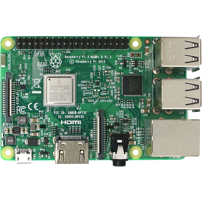 树莓派3B raspberry pi 3B+入门传感器 电脑4核开发板python套件