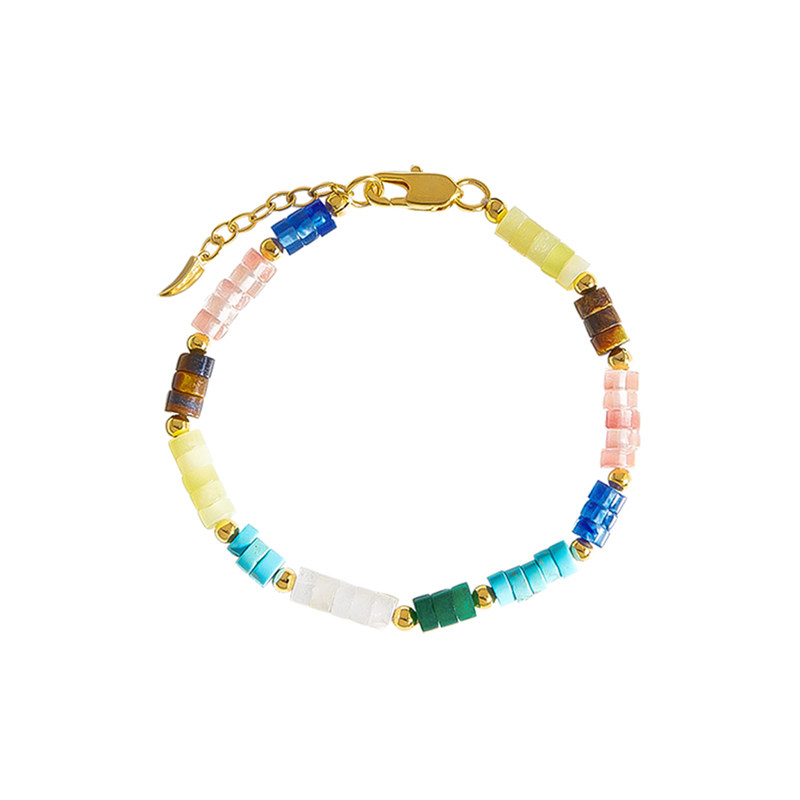 官方正品张子枫同款天然石彩色手链 wyk手链