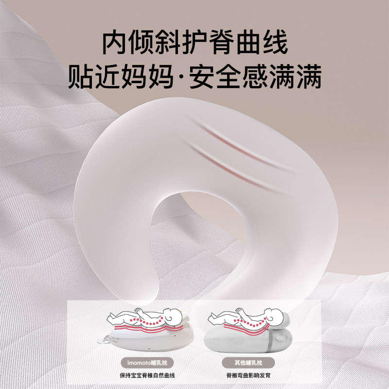 imomoto哺乳枕垫靠枕护腰椅婴儿抱娃睡躺抱新生儿喂奶神器枕头