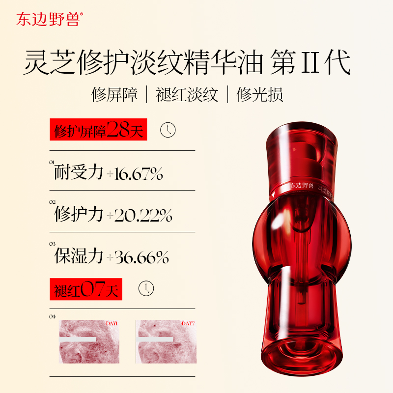 东边野兽灵芝修护淡纹紧致抗皱面部护肤明星套装敏感肌保湿滋润