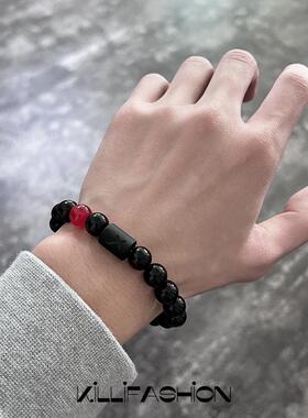 10mm【大珠】十二星座黑曜石手串