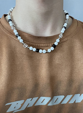 气质水晶反光珍珠项链