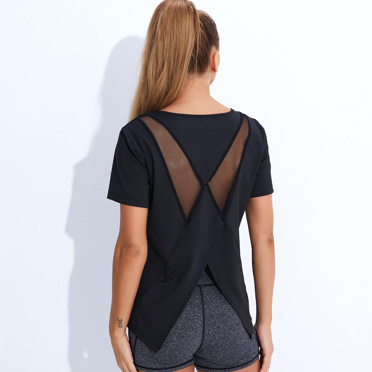 clothes quick-drying breathable fashionable mesh gym women - 图0