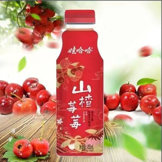 正宗娃哈哈山楂莓莓复合果汁饮品450ml瓶装果味网红果蔬汁一整箱 - 图0