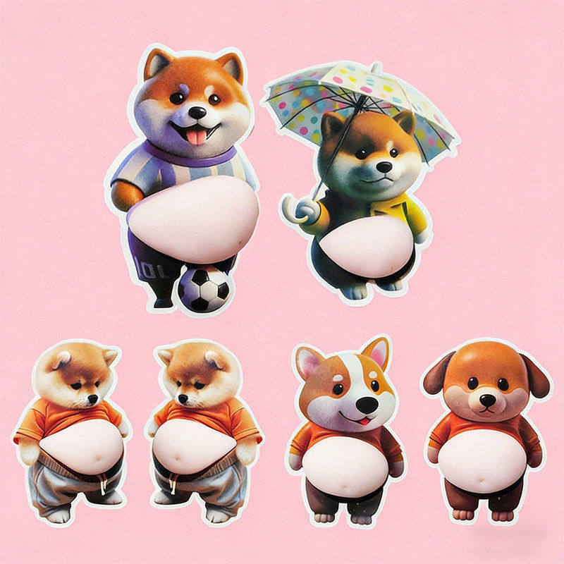 大肚防撞贴硅胶柴犬立体把手静音垫开门后墙面捏捏乐防碰撞贴神器,淘宝优惠券,粉丝福利购,淘宝优惠卷