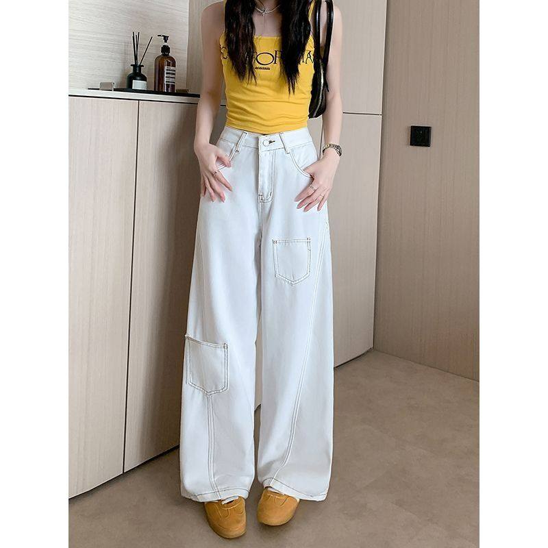 美式复古cleanfit解构弯刀牛仔裤女baggy高级感宽松休闲阔腿裤子,淘宝优惠券,粉丝福利购,淘宝优惠卷