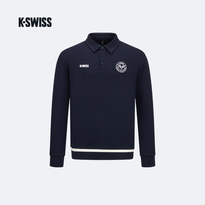 KSWISS盖世威男POLO衫 新款休闲百搭时尚运动长袖上衣T恤1012041,淘宝优惠券,粉丝福利购,淘宝优惠卷