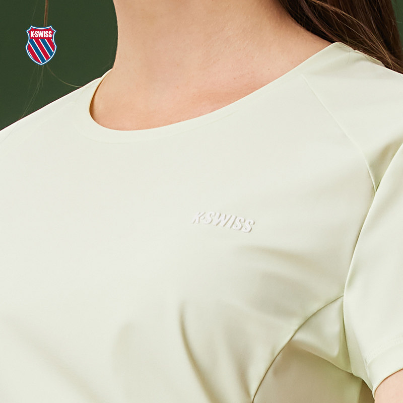 KSWISS盖世威T恤女凉感夏速干衣运动圆领百搭T恤网球服1910097,淘宝优惠券,粉丝福利购,淘宝优惠卷