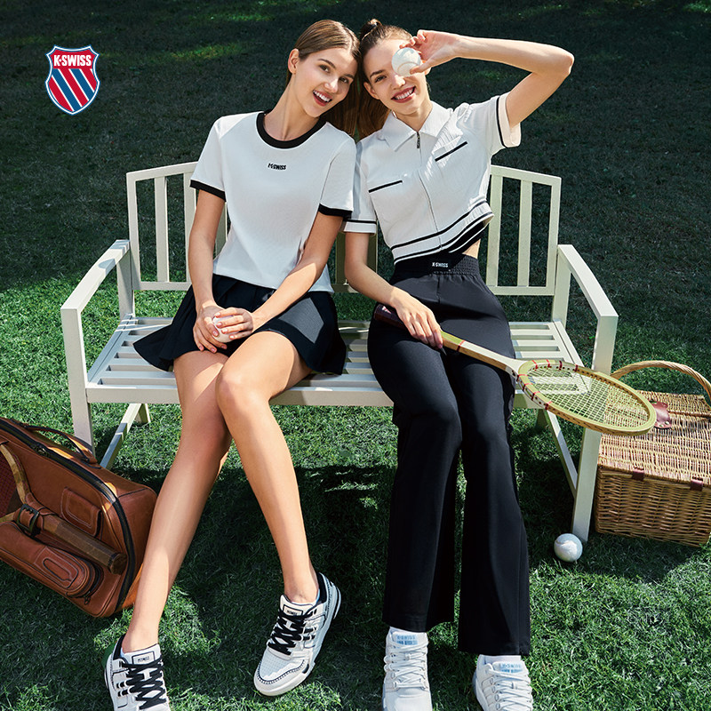 KSWISS盖世威T恤女夏季百搭休闲经典简约舒适圆领短袖T恤199952,淘宝优惠券,粉丝福利购,淘宝优惠卷