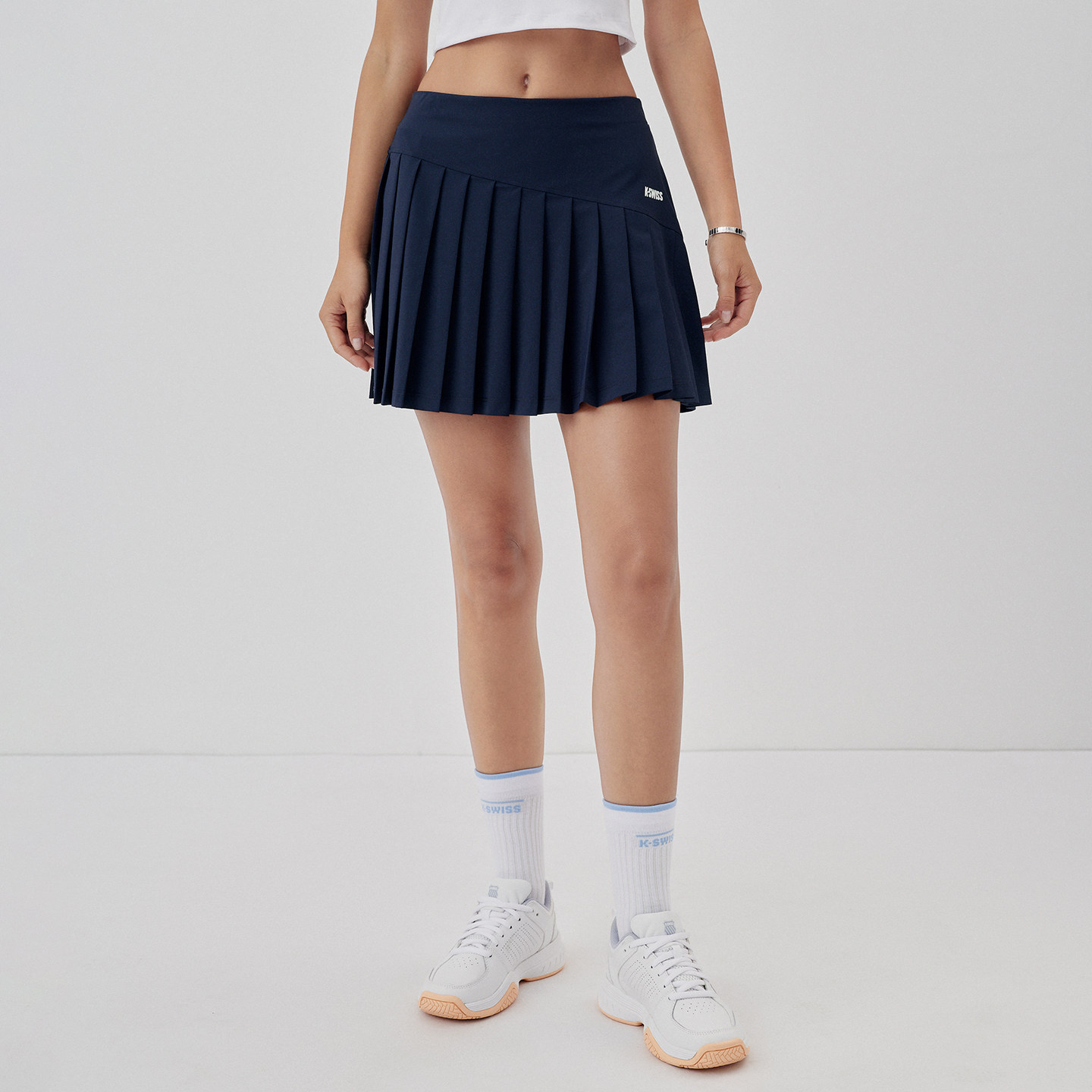 KSWISS盖世威网球裙女新款绝美速干透气运动百褶半身裙1912135