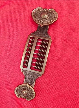 古玩铜器收藏鎏金五福如意