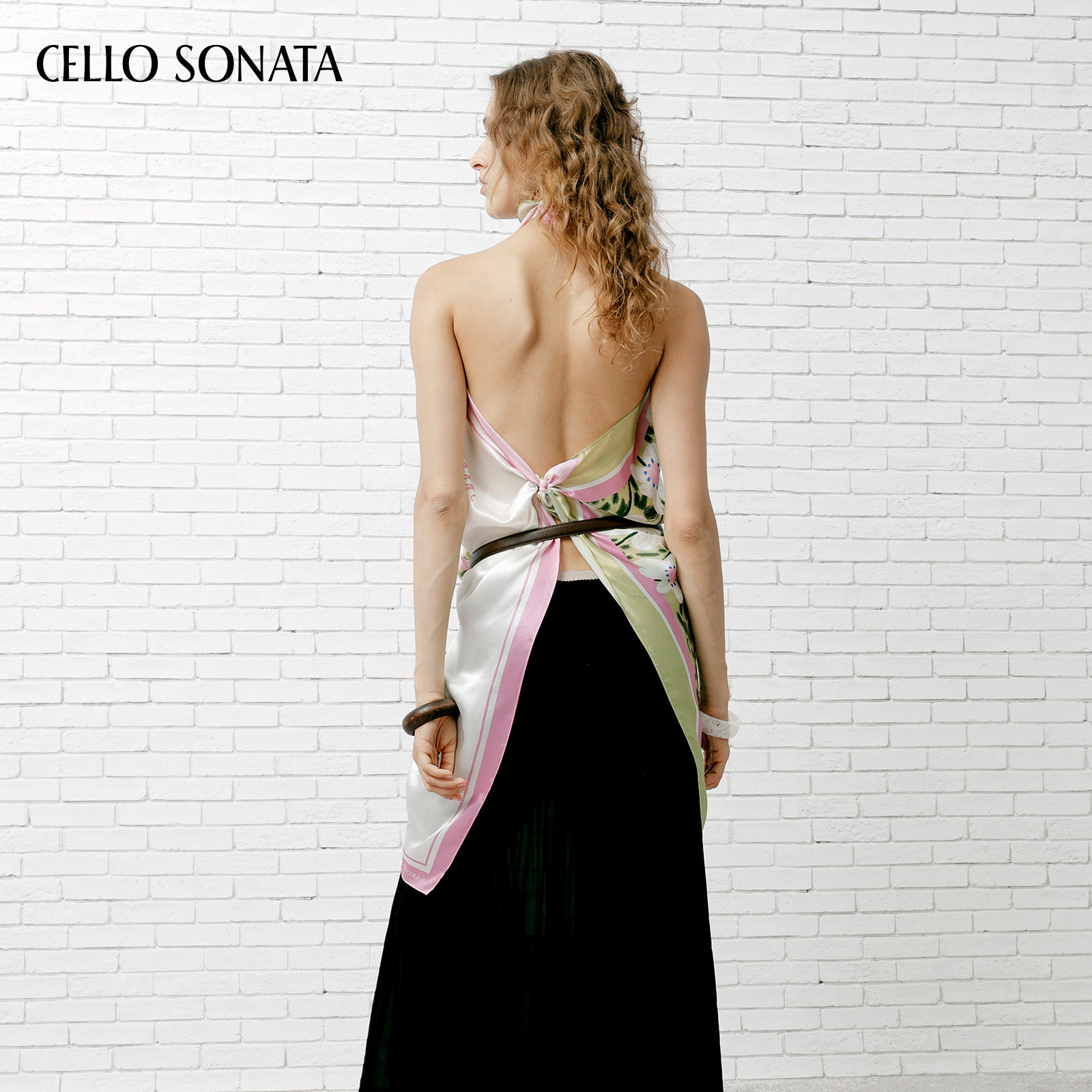 Cello Sonata 艺术家联名系列原创印花抹胸上衣大号丝巾方巾,淘宝优惠券,粉丝福利购,淘宝优惠卷