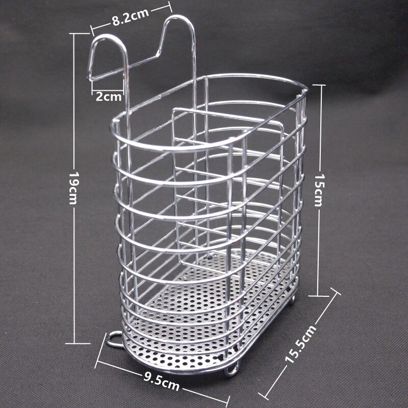 Stainless steel chopstick tube chopstick basket wall-mounted kitchen chopstick storage rack household chopstick cage drain rack