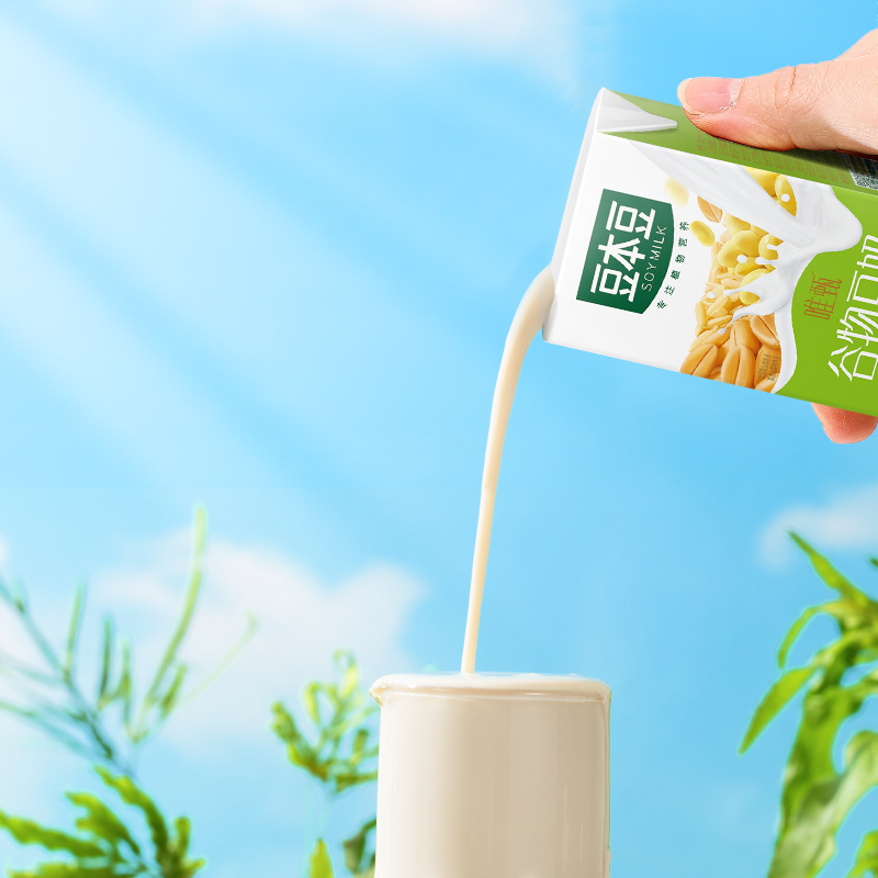 豆本豆唯甄谷物豆奶250ml*6盒原味红枣营养早餐奶植物蛋白饮料