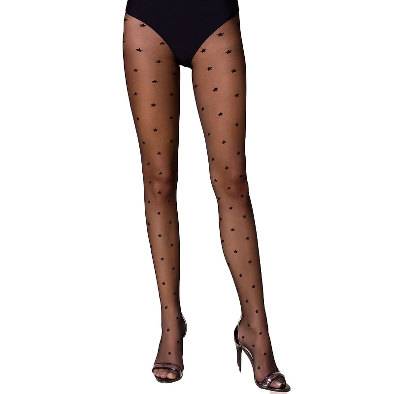 春夏女款超薄性感黑色星星连裤袜 亲肤丽连裤袜/打底袜