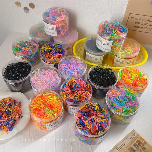 Детская маленькая безвредная одноразовая резинка для волос, в корейском стиле, не повреждает волосы