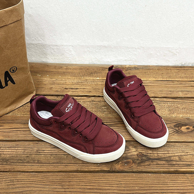 白枣红轻便百搭小众原创德训板鞋ins潮2026春季新款学生休闲鞋女,淘宝优惠券,粉丝福利购,淘宝优惠卷