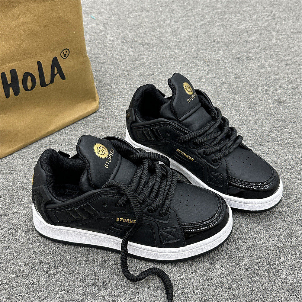 黑金拼色复古麻绳厚底面包鞋男ins潮百搭小众原创休闲情侣板鞋女,淘宝优惠券,粉丝福利购,淘宝优惠卷