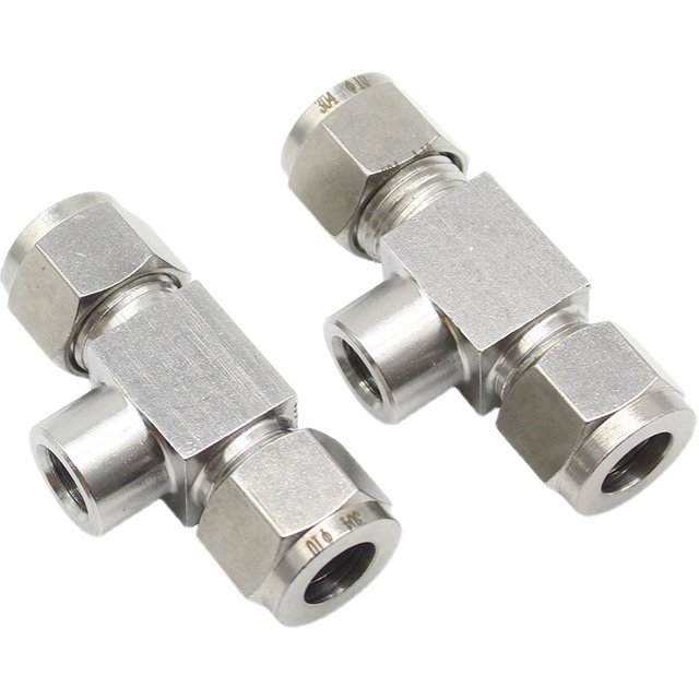 Stainless steel pressure gauge tee high pressure spray joint