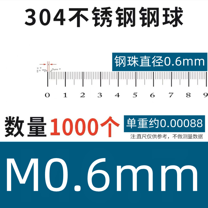 304不锈钢钢珠精密实心圆球0.5 /4/5/20/30/40/50/60mm耐生锈滚珠 - 图0