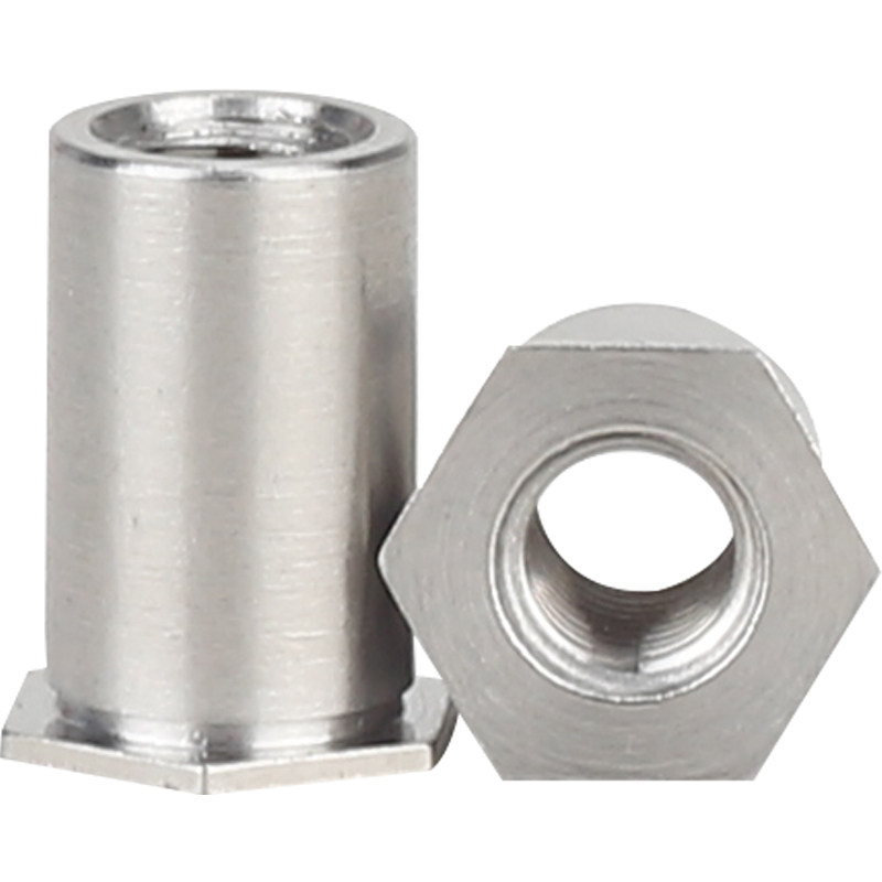 304不锈钢通孔压铆螺母柱板压件SOS-3.5M4 M4*x3x4x5x8x10x12x22 - 图3