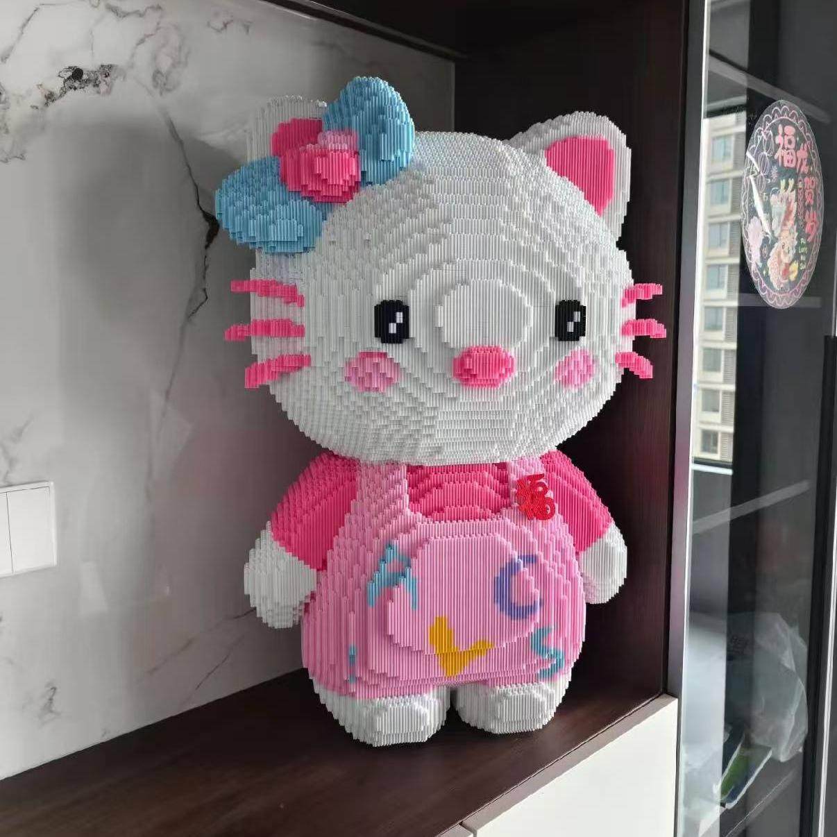 HK猫益智积木玩具摆件超大手工拼装礼物男女孩儿童拼图,淘宝优惠券,粉丝福利购,淘宝优惠卷