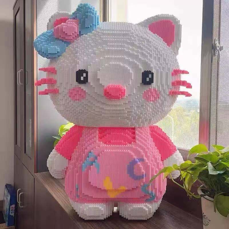 HK猫益智积木玩具摆件超大手工拼装礼物男女孩儿童拼图,淘宝优惠券,粉丝福利购,淘宝优惠卷