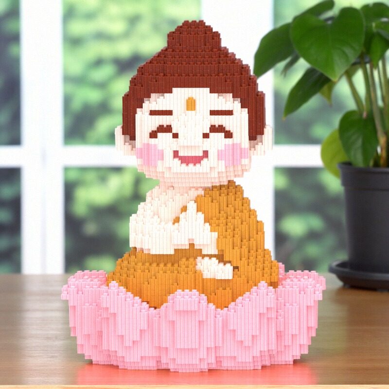 佛祖菩萨益智积木玩具摆件超大手工拼装礼物男女孩儿童拼图颗粒,淘宝优惠券,粉丝福利购,淘宝优惠卷