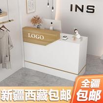 Xinjiang Tibetan Cashier Desk Counter Clothing Shop Front Desk Womens Clothing Shop Small Bar Table Beauty Beauty Discovery