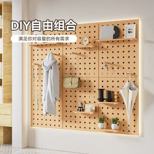 Деревянный настенный стенд из натурального дерева, система хранения, подвесная доска, делается под заказ