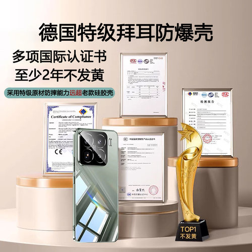 适用小米15手机壳Xiaomi17promax新款14全透明保护套防摔镜头全包超薄硅胶15Pro高级男女ultra软壳13网红por - 图0
