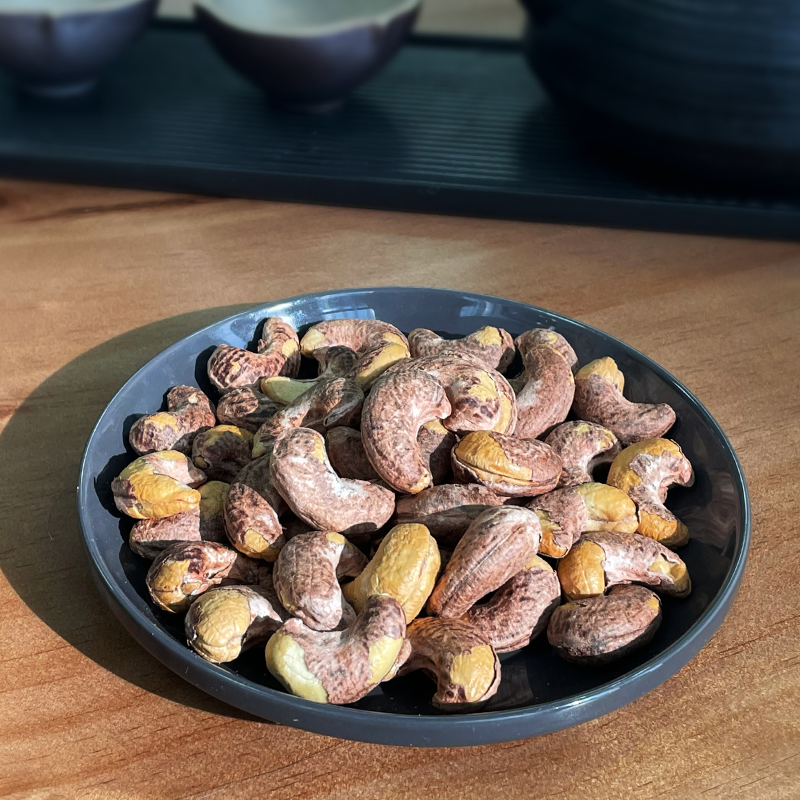 带皮大腰果仁500g原味紫皮带衣坚果 果初源腰果