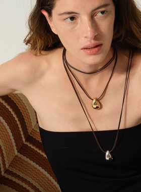 LAZYCIRCLES水滴简约长款项链